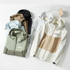 Chaqueta Softshell Impermeable con Capucha, Cortavientos, Tallas Grandes, Ropa de Escalada para Hombre, Chaquetas Deportivas - Product Image 2