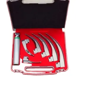 Yüksek kaliteli fiberoptik Macintosh laringoskop altı bıçak seti (anestezi ENT)