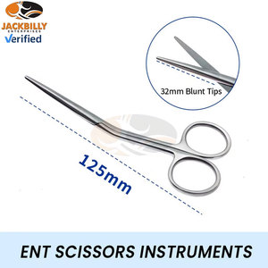 กรรไกรตัดจมูก JACKBILLY Heymann สำหรับหู คอ จมูก ทำจากเหล็กกล้าไร้สนิม เครื่องมือผ่าตัดสำหรับการผ่าตัดหู คอ จมูกอย่างแม่นยำ ใบมีดคม ออกแบบตามหลักสรีรศาสตร์ ใช้งานง่าย ได้รับมาตรฐาน CE - Product Image 3