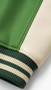 Sudadera estilo Letterman vintage con mangas de cuero y letras de chenilla, ropa al por mayor, estilo americano profesional - Product Image 4