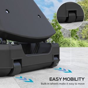 Sistema de Baloncesto Independiente 5/10 con Tablero Resistente a Impactos de 44 Pulgadas, Sistema de Rebote y Ruedas - Equipo de Cancha Autónomo - Product Image 6