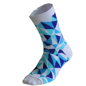 Chaussettes de sport à motif géométrique pour la course à pied, respirantes, en spandex et polyester, pour adultes, été - Product Image 3