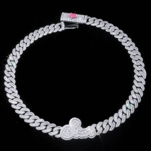 Collar de Lujo con Eslabones Cubanos de Moissanita, Plata 925 con Baño de Rodio, Cadena Iced Statement, Joyería Hip Hop, Regalo para Hombres y Mujeres - Product Image 1