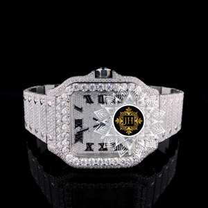 High End Stainless Steel Moissanite Diamond Watch with Iced Out Finish for Men’s Streetwear Collection Available for Sale - Product Image 1