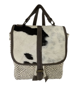 Top Indian Manufacturer Supplier's Western Cowgirl <b>Backpack</b> Bag Latest Diamond Weave Cycled Dual Handle Vintage Bohemian - Product Image 1