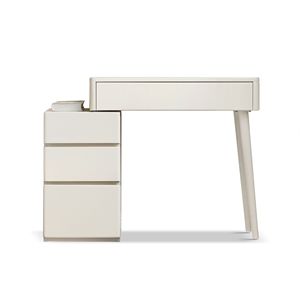 Table de toilette compacte 100 % en bois massif Liriodendron Chinense avec rangement pour accessoires W - Product Image 1