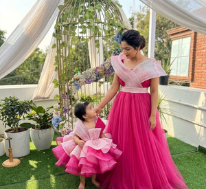 Conjunto de Vestidos de Tul de Lujo para Madre e Hija, para Bodas y Cumpleaños, Ropa Formal a Juego, Marca OEM - Product Image 6