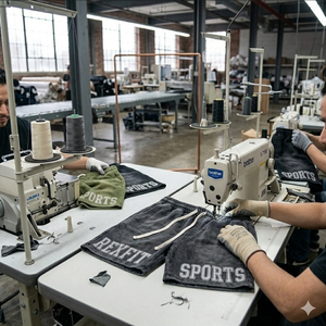 REXFIT SPORTS Fabricante de Ropa Deportiva Personalizada, Pantalones Cortos Deportivos para Hombre, Diseño Personalizado, Pantalones Cortos Ajustados para Gimnasio y Running con Efecto Desgastado por el Sol - Product Image 6