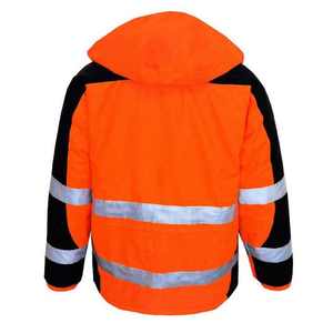 Hi Vis <b>Winter</b> Workwear Safety Reflective Stripes Hooded Workwear <b>Jacket</b>-Quick Dry Windproof Unisex Sweatshirt Safety <b>Jacket</b> - Product Image 6