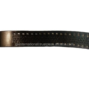 High Quality Luxury Genuine Leather Casual Belt with Alloy Buckle with Designer Hand <b>Punch</b> <b>Hole</b> Leather Belt Casual Men's Belt - Product Image 1