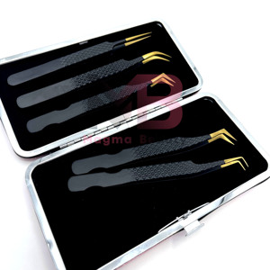 Pinzas para Pestañas de Acero Inoxidable con Punta de Fibra Puntiaguda, Antiestáticas, Precisión, Duraderas, Punta Serrada, Calidad Premium - Product Image 6