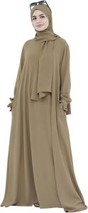 Abayas Marroquíes para Mujer, Vestido de Oración para Ramadán, Túnicas Musulmanas con Hiyab, Ropa Islámica de Pakistán, Abayas de Seda Largas hasta el Suelo con Mangas Largas - Product Image 5
