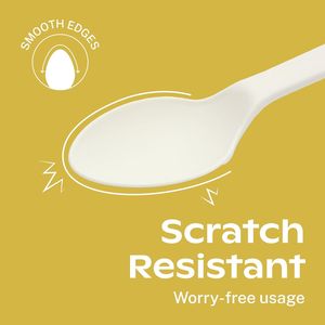 Ivory White 100% Compostable Spoons Heavy Duty 120 No <b>Plastic</b> Spoons 6.5 Inch Disposable Cutlery Smooth <b>Edges</b> Break Resistant - Product Image 6