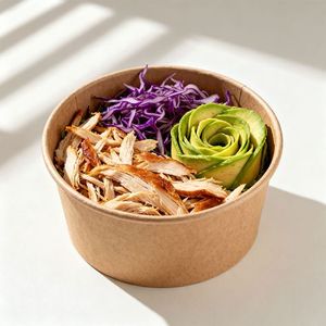 Tazón de sopa de papel kraft de 16 oz para llevar, comida rápida, reparto a domicilio, restaurante - Product Image 3
