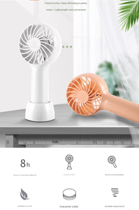 Ventilador de Mano HADATA F8, Ventilador Portátil Silencioso, Mini Ventilador de Bolsillo Recargable por USB para Estudiantes - Product Image 2