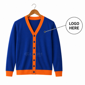 เสื้อคาร์ดิแกนสองสีแบบไร้ตะเข็บ น้ำหนักเบา ระบายอากาศได้ดี สำหรับสตรีนักศึกษา  พร้อมปักโลโก้ตามสั่งจาก Cosh International - Product Image 1