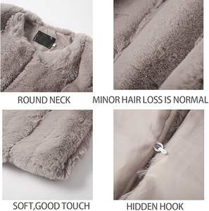 Nuevo Diseño, Abrigo de Invierno para Mujer, Elegante, de Alta Calidad, con Solapa de Imitación, Manga Larga, Cálido, Peludo, Holgado, de Piel Sintética de Zorro - Product Image 6