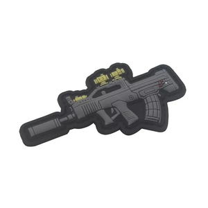 Parche Redondo Personalizado de PVC con Forma de Pistola, OEM/ODM, Impermeable, Flexible, Insignia con Logotipo, Venta al por Mayor Directa de Fábrica, Insignia Premium con Logotipo para Coser o Planchar - Product Image 4