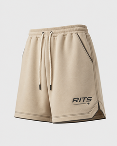 Shorts décontractés RITS pour hommes, noirs, 100 % coton, avec cordon de serrage, imprimé lettres, taille mi-haute, en tissu tricoté respirant, prix abordable - Product Image 6