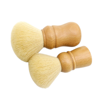 Pinceau à raser Maclura en poils de blaireau pur, manche en bois, style classique pour hommes, bol à raser en bois