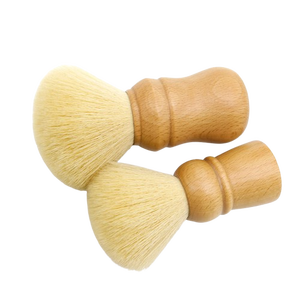Brocha de Afeitar Maclura de Pelo de Texugo Puro con Mango de Madera Estilo Clásico para Hombres, Tazón de Afeitar de Madera - Product Image 3