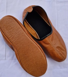 Genuine <b>Leather</b> Mens Babouche <b>Slippers</b> - Product Image 2