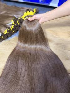Article Populaire : Extensions de Cheveux Humains Vietnamiens 100g Couleur Claire 60cm Longueur Super Double Drawn Lots en Gros Raides Naturels - Product Image 2