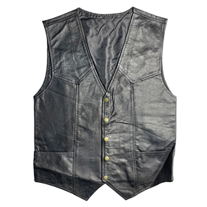Chaleco de Motociclista Clásico, Chaqueta de Cuero sin Mangas, Chaleco de Moda para Motociclistas, Chaleco Resistente para Invierno y Actividades al Aire Libre, Chaleco Formal - Product Image 1