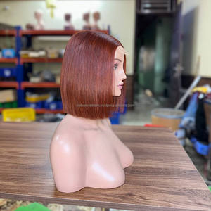 Perruques Bob Tendance en Cheveux Humains, Cheveux Vietnamiens Bruts, Perruques Lace Front Sans Colle, Fermeture en Dentelle, Frontale en Dentelle, Couleur et Texture Personnalisables - Product Image 2