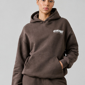 Conjunto de Sudadera con Capucha y Pantalones Cortos para Mujer DTG, Estampado Personalizado, Poliéster y Algodón, Atuendo Casual de Dos Piezas, Sudadera Personalizada, Ropa Urbana a Juego - Product Image 4