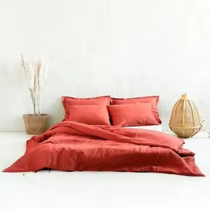 Ensemble de literie 3 pièces en lin 100% de style européen américain, 300TC, ensembles de housses de couette - Product Image 5