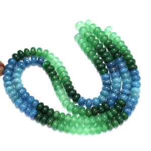 Perles Rondelles en Quartz Multicolores : Bijoux en Pierres Précieuses Lisses (7-8mm) - Product Image 3