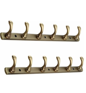 Ganchos de Latón para Colgar en la Pared, Rieles de 3 Piezas, Gancho de Pared Clásico Autoadhesivo de Latón para Puerta - Product Image 4