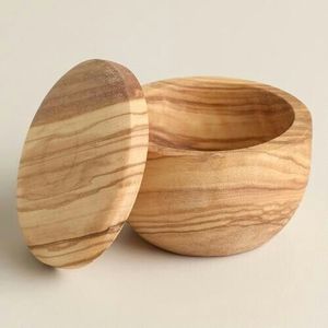 Acacia Wood Salt & Pepper Holder Kitchen <b>Spice</b> <b>Storage</b> Container Dishwasher & Oven Safe Eco-Friendly Rustic Design - Product Image 2