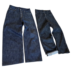 Custom High Quality Vintage Selvedge Denim <b>Jeans</b> for Men Hip Hop Style Straight Fit with <b>Embroidered</b> Winter - Product Image 1