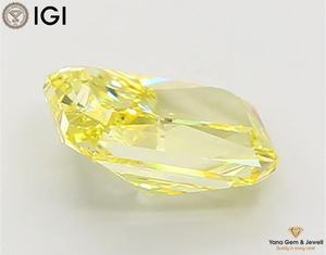 Diamant de laboratoire cultivé CVD de 4,51 carats, couleur jaune vif fantaisie, clarté VS1, taille radiant, parfait pour un chef-d'œuvre, avec certificat IGI - Product Image 3