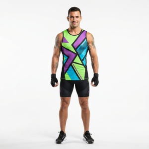 เสื้อกล้าม MMA แบบซับลิเมชั่นสั่งทำพิเศษสำหรับผู้ชาย พร้อมโลโก้ ชื่อ และหมายเลขตามต้องการ เสื้อแขนกุดสำหรับออกกำลังกายและเล่นกีฬา - Product Image 5