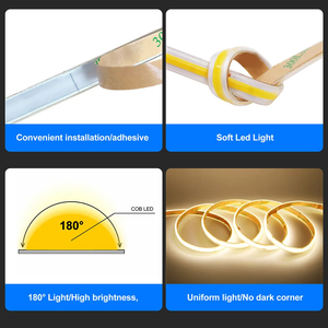 Raymates 110V High Voltage LED <strong>Strip</strong> COB 480LEDs Cut 50mm 12mm 12W CRI90+ IP67 Waterproof 50m High Quality Flexible LED <strong>Strip</strong> - Product Image 3