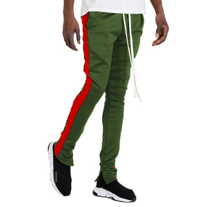 Pantalon de survêtement gris pour homme avec bande latérale vert fluo, taille élastique et cordon de serrage, décontracté, léger, respirant, en maille - Product Image 6