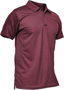 เสื้อเชิ้ตผู้ชาย ผ้าฝ้าย 100% แขนสั้น สำหรับเล่นกีฬากอล์ฟ ระบายอากาศได้ดี ซับเหงื่อ ใส่สบาย ติดกระดุมด้านหน้า คอปกแบบแจ็คการ์ด - Product Image 5