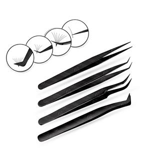 Pinzas de extensión de pestañas de alta precisión con punta fina, perfectas para artistas profesionales de pestañas, embalaje personalizado - Product Image 1