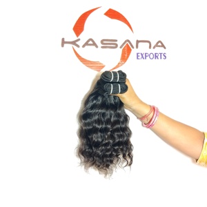 Temple Indian 100% prix de gros de cheveux bruts de la fabrication diverses couleurs et textures machine à vagues profondes double trame cheveux humains - Product Image 4