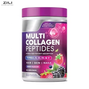 Colágeno en Polvo Multifuncional Tipo I, II y <span class=keywords><strong>III</strong></span> para el Apoyo de las Articulaciones, la Elasticidad de la Piel, el Cabello y las Uñas, Suplemento de Belleza - Product Image 1