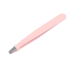 Pinzas de Cejas de Acero Inoxidable al por Mayor, Punta Inclinada, Color Personalizado, Logotipo Rosa, Herramientas de Belleza para Dar Forma, Set Profesional - Product Image 1