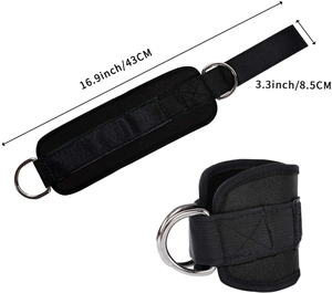 Neoprene <b>Support</b> <b>Ankle</b> Strap for Weightlifting-Breathable Adjustable Non-Skid Heavy Duty Foldable Portable Hook & Loop Closure - Product Image 6