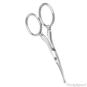 Ciseaux de manucure professionnels en acier inoxydable, lame incurvée tranchante, durables, pour le soin des ongles, des cuticules et des sourcils, pour droitiers - Product Image 3