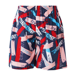 Shorts de bain imprimés pour hommes, taille mi-haute, avec cordon de serrage, en tissu maillé imperméable, séchage rapide, décontractés, coupe haute - Product Image 4