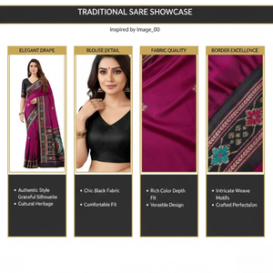 Sari de Patola Rosa Puro Tejido a Mano para Mujer, Gran Venta |   Tejido Tradicional Sin Costuras para Fiestas, Colección Étnica, Precio al por Mayor - Product Image 3