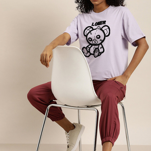 Camiseta de Algodón Transpirable para Mujer, de Alta Calidad, Gruesa, Resistente, Ecológica, con Bordado Personalizado y Estampado, para Verano, en Oferta - Product Image 3