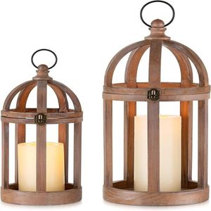Decorative Wooden <b>Candle</b> <b>Lantern</b> Built To Enhance Peaceful Evenings With Gentle Light And Organic Elegance - Product Image 5
